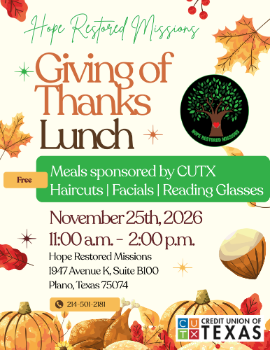 November Giving of Thanks